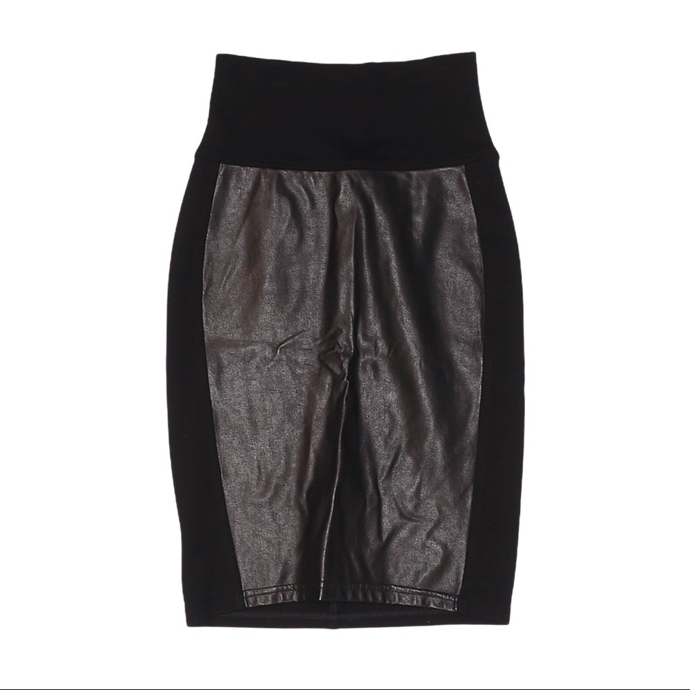 Aritzia Wilfred Free Faux Leather Two Tone High Waist Pencil Skirt XXS